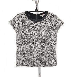 Banana Republic Women's Short Sleeve Top XS Black and White